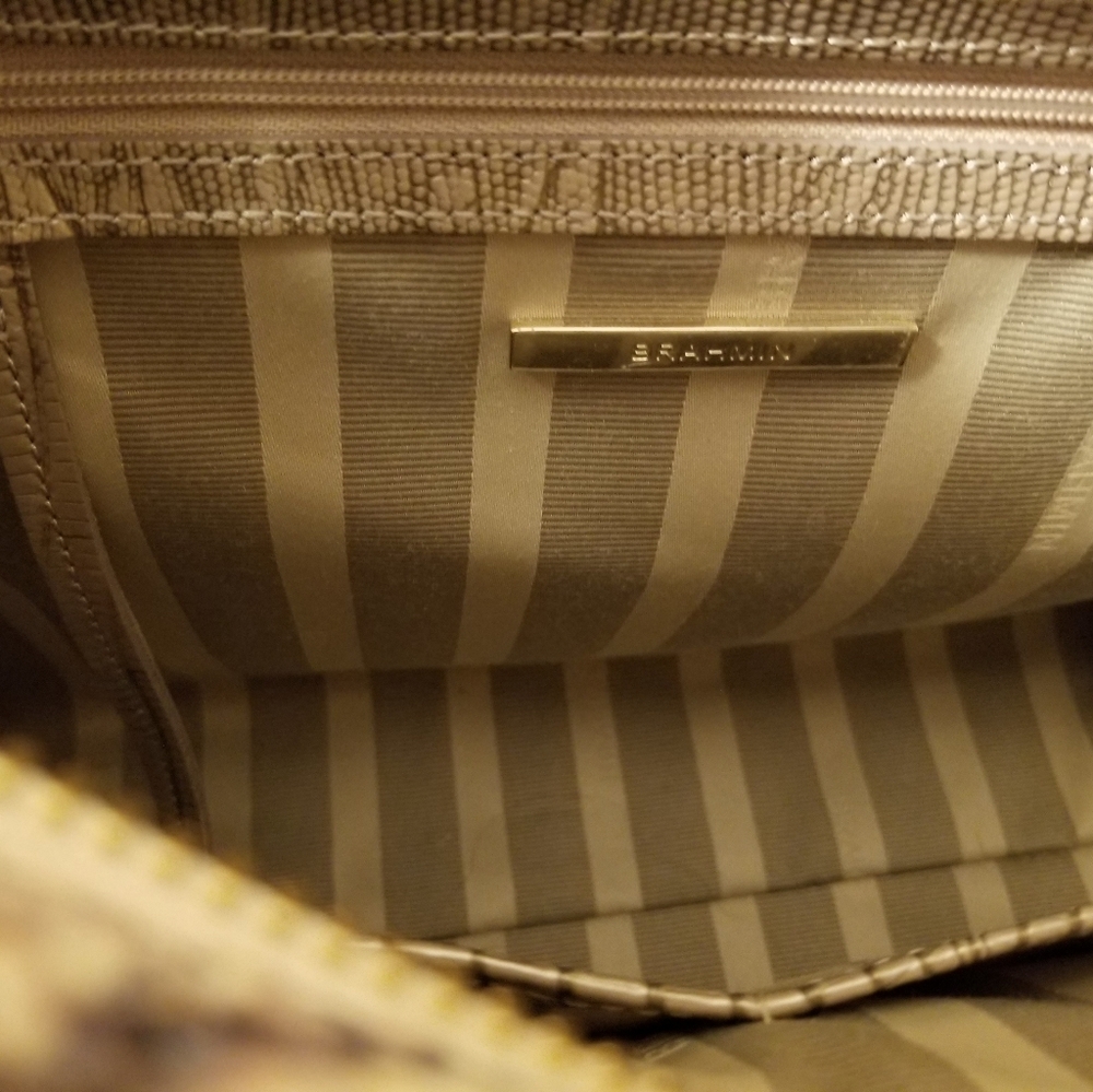 Brahmin Priscilla Pearl Lummus Leather Satchel with Matching Wallet - Picture 13 of 16